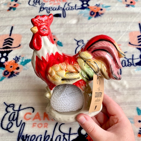 Other - 1 LEFT! 🐓 Red Rooster Farmhouse Sponge Holder 🐓